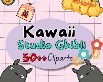 Studio Ghibli Clipart Bundle - ghibli clipart | anime studio ghibli | Studio Ghibli Sticker  | My neighbor totoro cliparts bundle