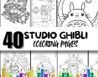 Studio Ghibli-kleurboek: 40 afdrukbare animepagina's (pdf)