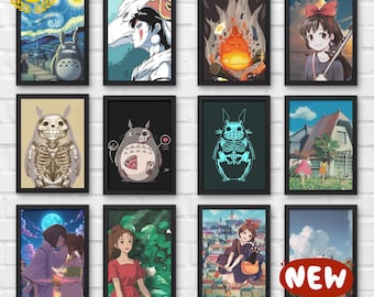 50 Poster Ghibli | ghibli wall art | studio ghibli digital art | studio ghibli art print | studio ghibli poster japanese