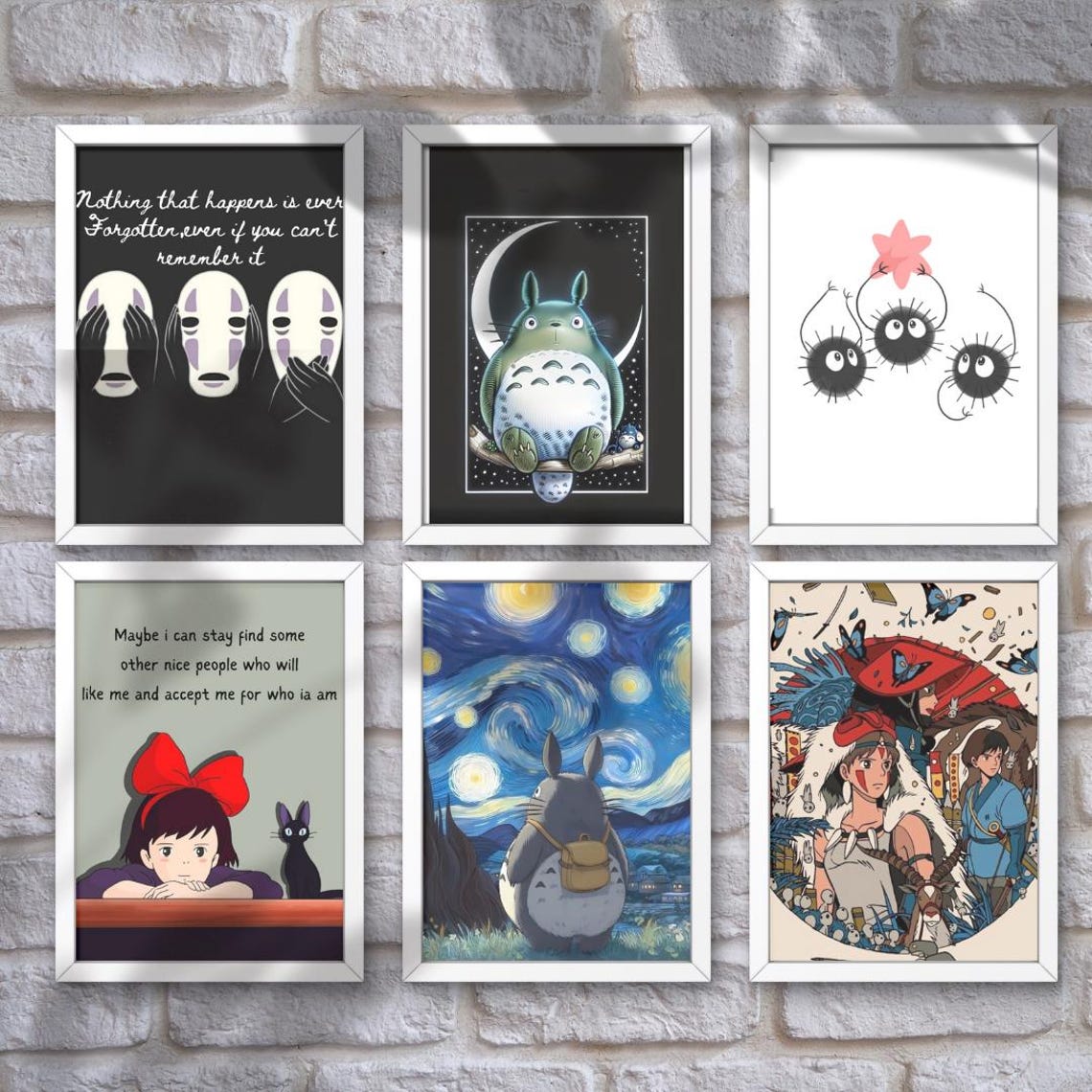 50 Poster Ghibli | Ghibli Wall Art | Studio Ghibli Digital Art | Studio