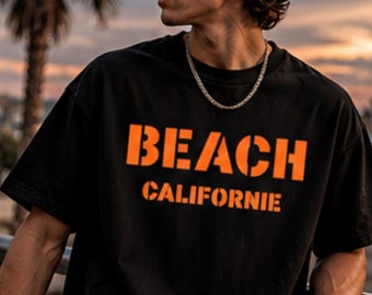 Beach California PNG | Design Summer T-shirt | Cap Design Embroidery | Streetwear Beach Shirt | Vacation Graphic Tee | Instant Download