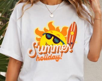 Summer Holiday PNG Bundle, Beach Summer Shirt Design, Sun Surf Graphic, Summer Vacation T-Shirt Print, Summer Hat Design Digital Download