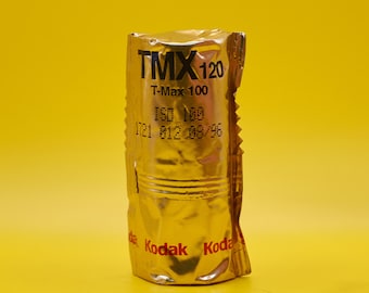 Vintage Kodak TMAX 100 Film – Gold Foil, 120 Format (Expired)