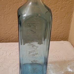 Vintage Blue Glass Bottle