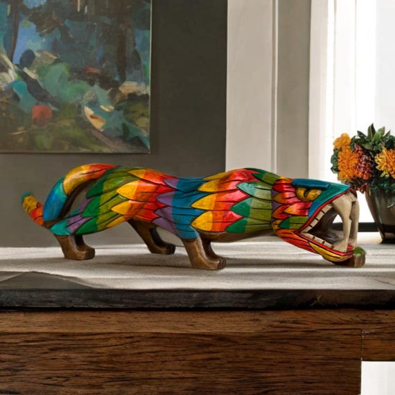 Serpent Jaguar, Mayan Art, Mexican Cultures, Handcrafted