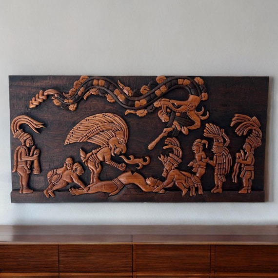 Handmade Mayan Art. The Sacrifice