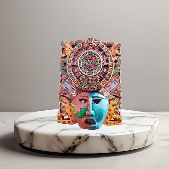 Mayan Mask, Woodcrafter, Aztec Calendar, Mexican Art, Mayan Culture