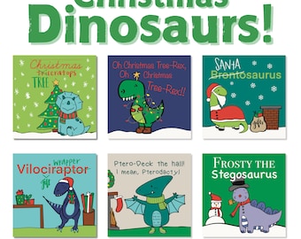 Dinosaur Magnets, T-Rex, Stegosaurus, Triceratops, Brontosaurus, Velociraptor, Pterodactyl, Durable Magnets, Gift for Kids