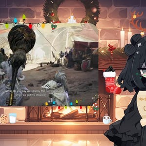 Goth PNGTuber Avatar Bundle, Dark Chibi Streamer Model with Pet, Reactive PNG for Twitch, Veadotube Avatar Download image 4