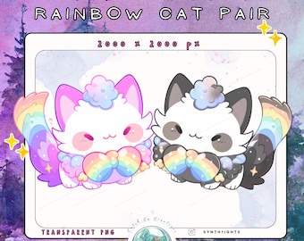 Rainbow & Goth Companion PNGs | Streaming Static Assets (Digital Download)