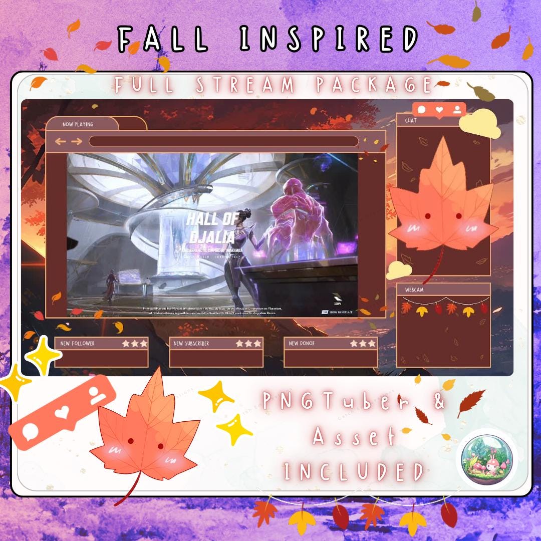 Fall Elementos Paquete Deluxe de Lo-Fi Fall: Superposiciones animadas, elementos de ...