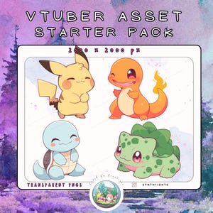 Elemental Starter Pack Bundle | Static Vtuber / PNGtuber Static Assets | Companion Bundle | Stream & Twitch Decorations | Cute PNGs
