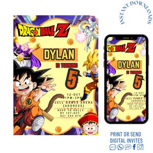 Dragonball Birthday Invite