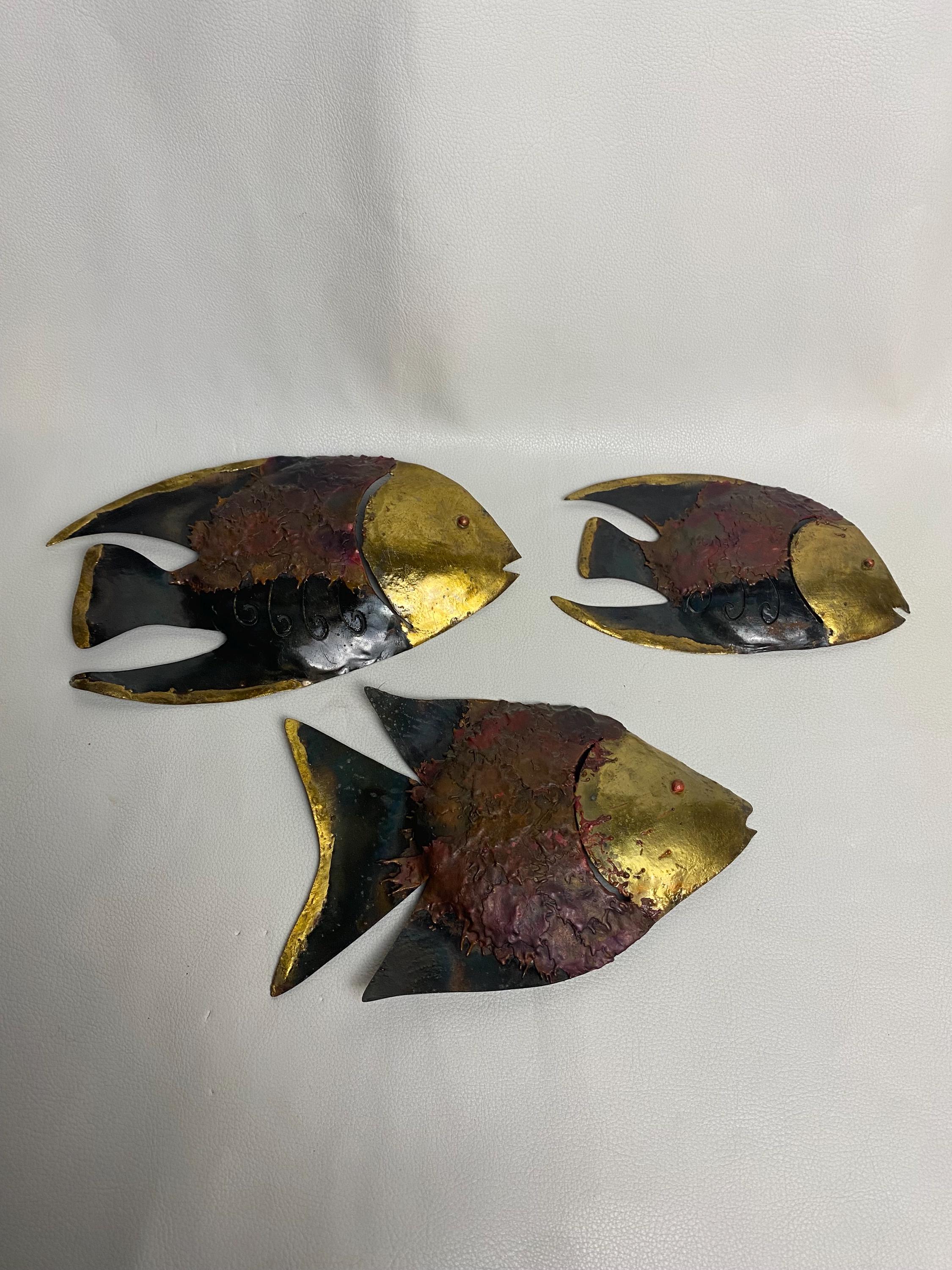 APPLIQUE SCULPTURE POISSON BRUTALISTE FRANÇOIS MELIN