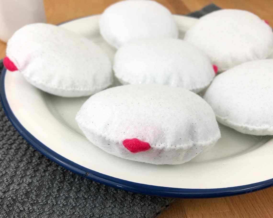 Half dozen RASPBERRY Felt BISMARK felt food felt donut Etsy