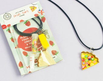 Fruit Tart Themed Jewellery Mini Craft Kit. Party Bag Favours Games Ideas. Stocking Filler Children Kid Child. Kids Party Activities.