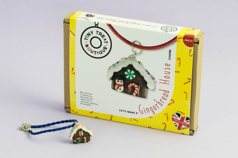 Gingerbread House Jewellery Craft Kit. Kids Jewellery Kit. Party Activities. Creative Gifts. Stocking Filler Teens Children Adults image 3