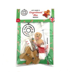 Jewellery Craft Mini Kit. Gingerbread Man. Party Bags. Holiday Activities. End of Term Treats. Next day shipping. Stocking Filler image 1