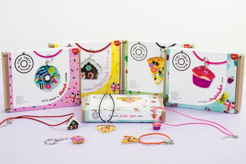Donut Theme Jewellery Craft Kit. Makes 3 Things: Necklace, Bracelet & Keyring. Kids Craft Kit. Creative Stocking Filler. Jewellery Making. image 5