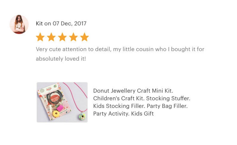 Donut-Themed Jewellery Mini Kit. Children's Craft Kit. Party Bag Filler. Party Activity. Kids Gift. Children's Birthday. Stocking Filler image 6