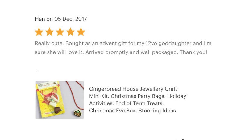 Gingerbread House Jewellery Craft Kit. Kids Jewellery Kit. Party Activities. Creative Gifts. Stocking Filler Teens Children Adults image 6