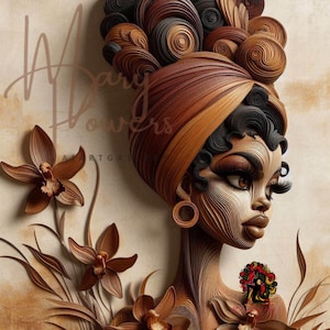 Black Betty Boop:&quot;Grace blooms where her roots run deep—an eternal symbol of strength and beauty.&quot;