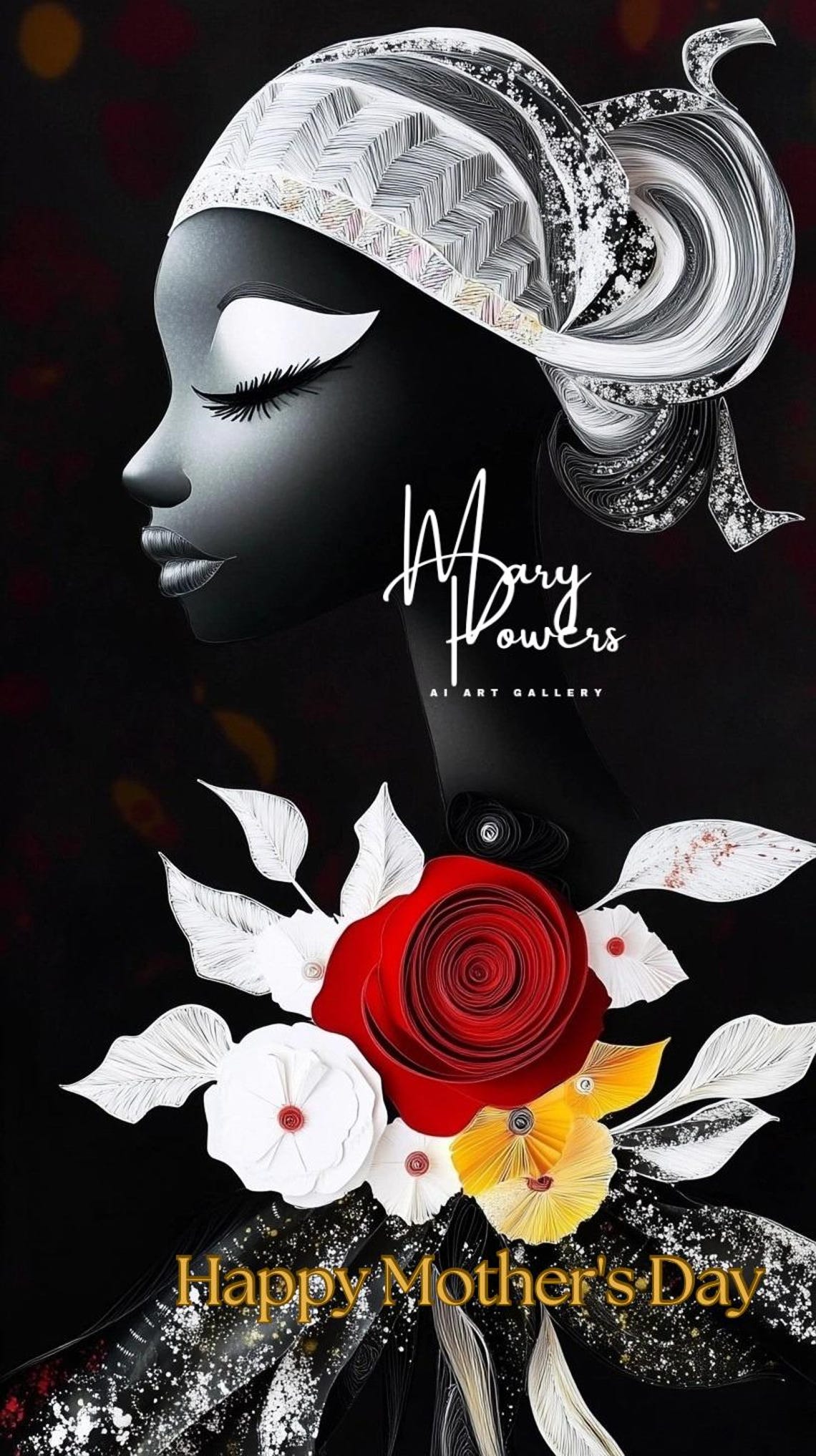 Unique Afrocentric Mother’s Day Beauty ,elegant Mother’s Day Wall Art ...
