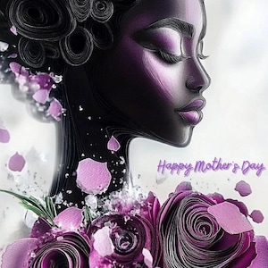 Unique Afrocentric Mother’s Day Beauty ,elegant Mother’s Day Wall Art ...