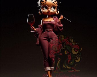 Esclusivo set Black Betty Boop: eleganza in ogni sorso – libera la diva che è in te con ogni bicchiere!
