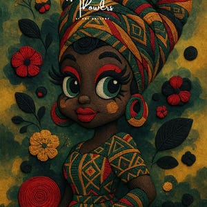 Unique Whimsical Afrocentric Betty Boop Inspired  Black Girl Magic Bundle