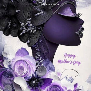 Unique Afrocentric Mother’s Day Beauty ,elegant Mother’s Day Wall Art ...