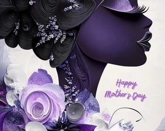 Bellezza afrocentrica unica per la Festa della Mamma, eleganti decorazioni murali per la Festa della Mamma, regali per la Festa della Mamma per donne nere, decorazioni murali per donne nere, decorazioni murali afrocentriche