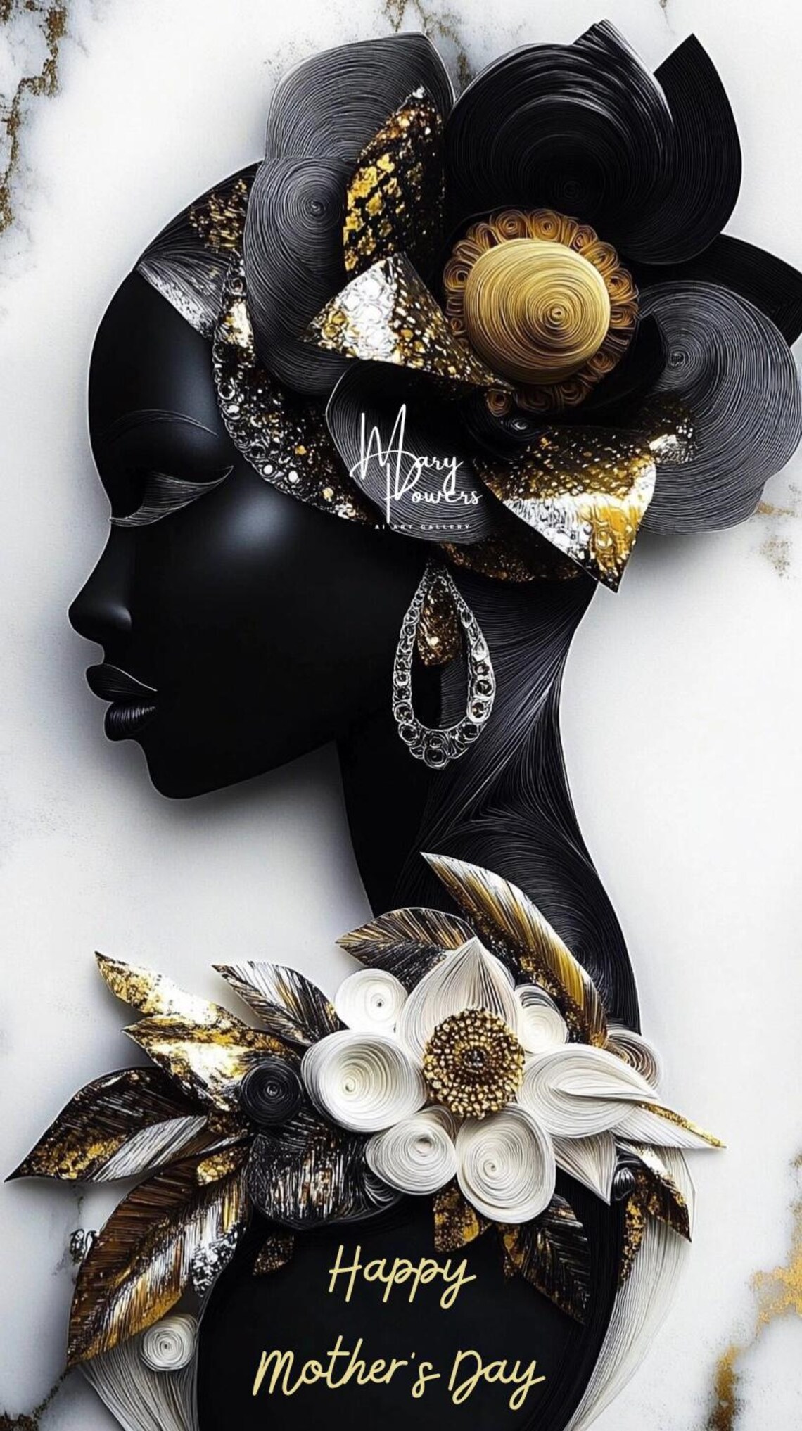 Unique Afrocentric Mother’s Day Beauty ,elegant Mother’s Day Wall Art ...