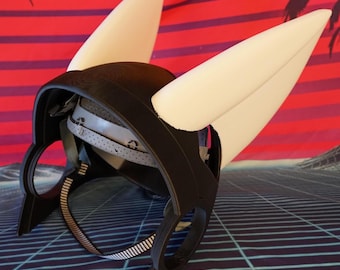 Fox Ears Protogen Fursuit Cosplay — 3D Printed Stylized, TPU or PLA, Fits Protogen Head Base