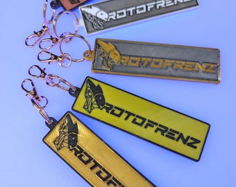 ProtoFrenz Keychain Claw Clip — Protogen Logo Charm, Fursuit Bag Accessory, Lobster Claw Attacher