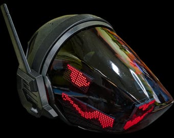 Protogen Head ProtoFrenz Cipher — LED Display, Boop Sensor, Talking Mouth, Fan, MAX7219 or HUB75 | Studio Build