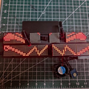 Protogen Interactive Electronics MAX7219 LED Matrix with Boop Sensor, talking mouth, fan ELECTRONICS ONLY