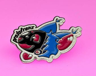 ProtoFrenz Strawberry Pin – Cute 1.5" Character Pin with Glitter Details