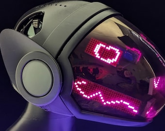 Protogen Head ProtoFrenz Iris — LED Display, Boop Sensor, Talking Mouth, Fan, MAX7219 | Studio Build