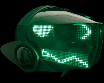 Protogen Head MK3 ProtoFrenz Studio — LED Display, MAX7219 or HUB75, Boop Sensor, Talking Mouth, Sensor Kit