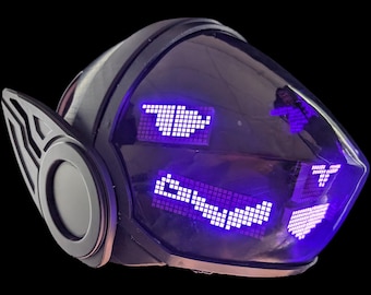 Protogen Head ProtoFrenz Nyx — LED Display, Boop Sensor, Talking Mouth, Fan, MAX7219 | Studio Build