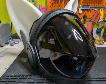 Pup Ears Protogen Fursuit Cosplay — 3D Printed Stylized, TPU or PLA, Fits Protogen Head Base