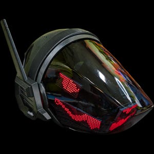 Protogen Head ProtoFrenz Cipher — Boop Sensor, Talking Mouth, Fan, LED Matrix or Full-Color Panel | Studio Build