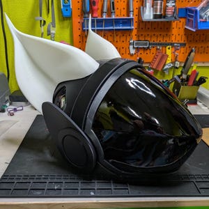 Uszy rysia Protogen Fursuit Cosplay — stylizowany, drukowany w 3D, TPU lub PLA, pasuje do podstawy głowy Protogen
