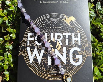 Fourth Wing 'Violet Sorrengail' Inspired Beaded Bookhook/Bookmark