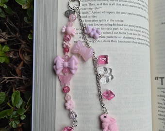 DnD Inspired Pink Bunny Mini DnD Dice Keychain