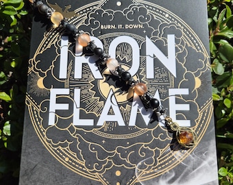 Fourth Wing / Iron Flame 'Xaden Riorson'' Inspired Beaded Bookhook/Bookmark