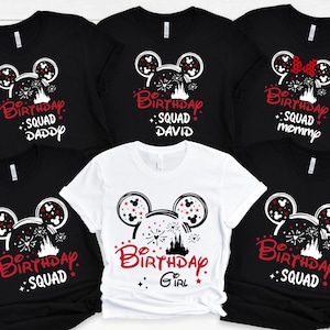 Disney Birthday Family Shirt, Custom Disney Birthday Squad Shirt, Minnie Birthday Squad, Mickey Birthday Shirt, Custom Birthday  Shirt