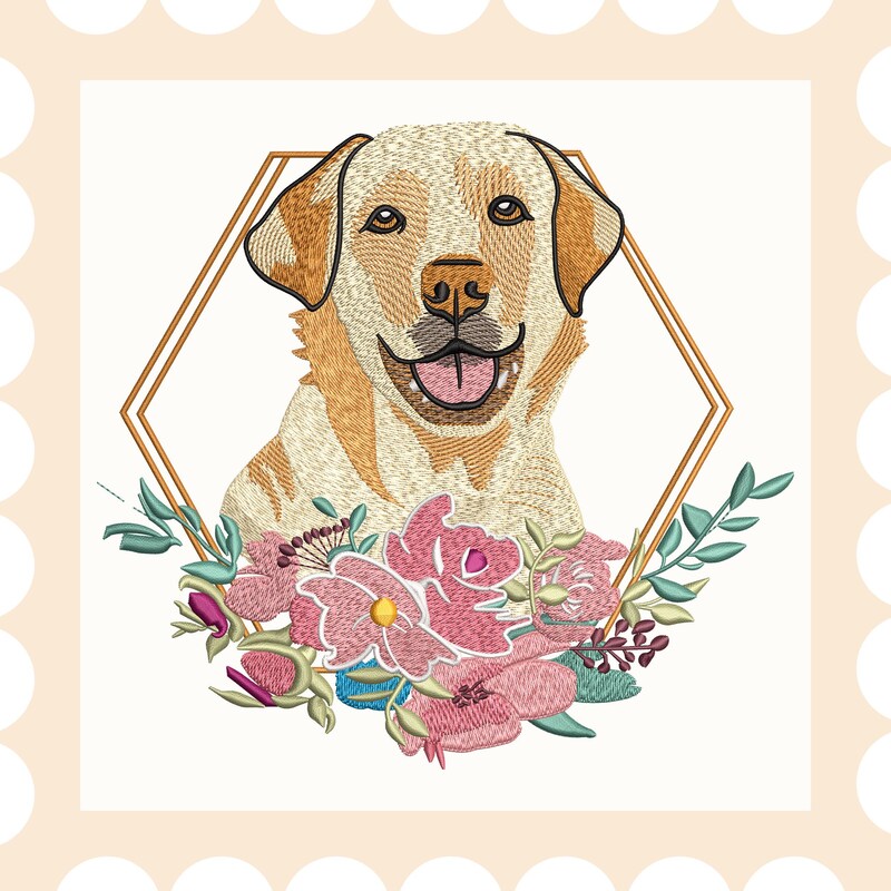 Machine Embroidery Designs Golden Retriever - Etsy