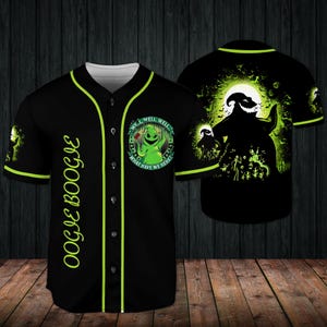 Koszulka baseballowa Halloween Boo-gie, prezent dla fanów Nightmare Before, koszulka na Halloween, koszulka z filmu Disneya, odzież z motywem horroru